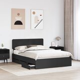  Krevetna konstrukcija Crna 140 x 190 cm Konstrukcijsko drvo | shoptok.hr