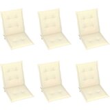  Jastuci za vrtne stolice 6 kom krem 100 x 50 x 3 cm od tkanine Cijene