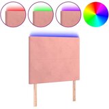  Posteljno vzglavje roza 80x5x118/128 cm žamet | Shoptok.si