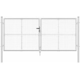  Vrtna vrata od mreže srebrne boje 300 x 125 cm, pocinčani čelik | shoptok.hr