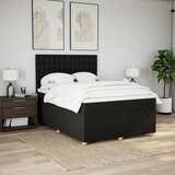  Krevet s oprugama i madracem crni 140x200 cm od tkanine | shoptok.hr