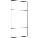  Klizna vrata od mutnog stakla ESG i aluminija 102 5x205 cm crna | shoptok.hr