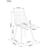 Molarem Home Stolica Chic-crna | shoptok.hr