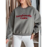 DStreet Bluza damska oversize z nadrukiem COOKIES ciemnoszara | shoptok.hr