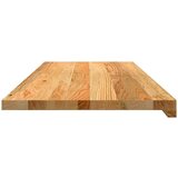  Okenske police 2 kosa svetlo rjava 100x40x2 cm trdna hrastovina | Shoptok.si