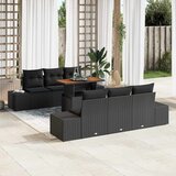  Sjedeća garnitura za vrt 7 kom. Crna poliratan 100 x 55 x 73 cm | shoptok.hr