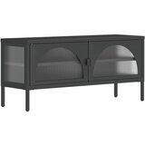 Maison Chic TV omarica - TV enota - Televizijska omarica črna 105x35x50 cm steklo in jeklo, (21700671) Cene