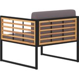  Vrtne stolice s jastucima 2 kom od bagremovog drva tamnosive | shoptok.hr