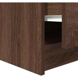 vidaXL Kavna mizica s predali rjavi hrast 100x100x40 cm | Shoptok.si