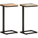 vidaXL Stranske mizice 2 kosa 31,5x24,5x64,5 cm trden predelan les, (20979426) | Shoptok.si