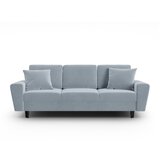 Cosmopolitan Design Svijetlo plava baršunasti sklopiva/s prostorom za odlaganje sofa 235 cm Kyoto – Cijene