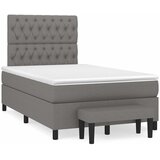  box spring s madracem tamnosivi 120 x 190 cm tkanina | shoptok.hr