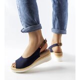 Big Star Navy wedge sandals | ePonuda.com