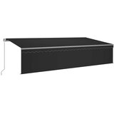 Tenda na ručno uvlačenje s roletom 6 x 3 m antracit | shoptok.hr
