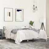  Okvir za krevet boja hrasta 150x200cm konstruirano drvo i metal Siva 150 x 200 cm Cijene