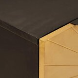  Kreveta Crna i zlatna 60 x 33 x 75 cm Čvrsto drvo manga | shoptok.hr