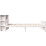  Krevet s regalom za knjige bez madraca bijeli 75x190cm borovina | shoptok.hr
