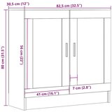 vidaXL Ormarić za knjige staro drvo 82,5x30,5x80 cm konstruirano drvo Cijene