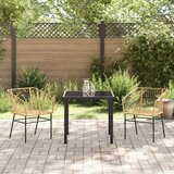 vidaXL 3-delni vrtni jedilni set rjav poli ratan | Shoptok.si