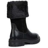 Geox Kožne čizme D IRIDEA M za žene, boja: crna, ravni potplat, s polutoplom podstavom, D04HRM 02246 C9999 | shoptok.hr
