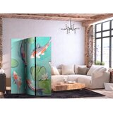 Paravan - Spectacular Fish - White-Orange Koi Fish Swimming in Crystal Clear Water with Water Lilies 135x172 Jednostrani | shoptok.hr