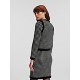 Karl Lagerfeld Pletena jopa črna / bela | Shoptok.si
