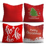 WALLXPERT NYXMAS06 set od 4 dekorativnih jastuka, 43 x 43 cm, crveni cene