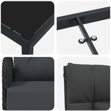 vidaXL set za objed na vrtu s jastucima crni poli ratan | shoptok.hr