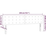  Posteljno vzglavje 2 kosa temno rjav 100x5x78/88 cm blago, (20952267) | Shoptok.si