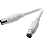 SpeaKa Professional Antenski priključni kabel [1x antenski vtikač 75 - 1x antenski vtičnica 75 ] 15.00 m 75 dB bel (20432310) Cene