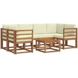  Set vanjskih sofa 7 kom. Prirodna i krem | shoptok.hr