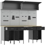  Set radnih ormarića s ladicama s pohranom 10 kom. Crna | shoptok.hr