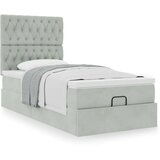 vidaXL Okvir za krevet s madracima svjetlosivi 80x200 cm baršunasti | shoptok.hr