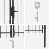  Dvorišna vrata - Vrtna vrata Crna 100 x 400 cm | shoptok.hr