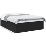 vidaXL Posteljni okvir črn 160x200 cm inženirski les | Shoptok.si