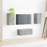  Set TV komoda Zidne 2 pcs Betonski sivi Konstruirano drvo | Eponuda.com