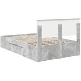  Krevetna konstrukcija s uzglavljem Betonski sivi 137 x 203 cm | shoptok.hr