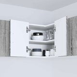 vidaXL Stenska kuhinjska omarica s polico Siva Sonoma 57 x 57 x 40 cm | Shoptok.si