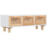 vidaXL Klubska mizica bela 80x40x30 cm inženirski les trdna borovina, (20715642) | Shoptok.si