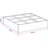  Vrtna saksija Antracit 100 x 100 x 20 cm Čelična vrata | shoptok.hr