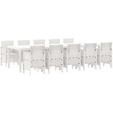  Set za Objedovanje od 11 Dijelova Bijeli Poli Ratan Vrtni Stol Bijeli 150x100x73 cm Poli Ratan Vrtne Stolice 2 kom Bijeli Poli | shoptok.hr