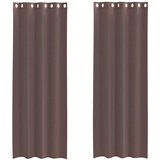 Voile zavjese s ušicama 2 kom smeđe 140x300 cm | Shoptok.si