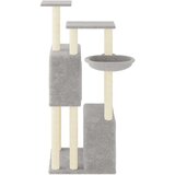 vidaXL Mačje drevo s praskalniki iz sisala svetlo sivo 122 cm | Shoptok.si