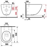 Jika H8667180000001 Mio-N viseča brezrobna WC školjka z WC desko s počasnim zapiranjem | Shoptok.si