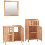  3-dijelni set kupaonskog namještaja od masivnog drva oraha | shoptok.hr