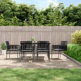  Vrtne stolice s jastucima 6 kom crne 54x60,5x83,5 cm poliratan | shoptok.hr