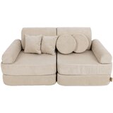 MeowBaby pocket sofa plus, 120x25x60cm, slimcord, ecru, (21510703) Cene