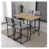 Hanah home Set barskih stolova i stolica, 110 x 92 x 70 cm, 5 dijelova, Antracit | Eponuda.ba