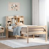 vidaXL Krevet s regalom za knjige bez madraca 100 x 200 cm od borovine | shoptok.hr
