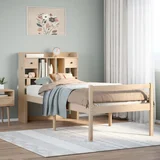 vidaXL Krevet s regalom za knjige bez madraca 100 x 200 cm od borovine